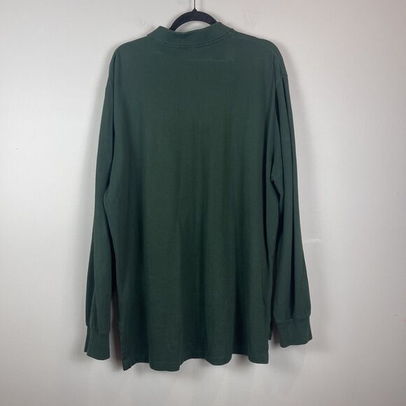 Polo Ralph Lauren Men Shirt XL Kelly Green Cotton Long Sleeve Polo Preppy Golf - Picture 5 of 7